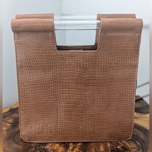 BEIS Crossbody Bag In Cognac Croc